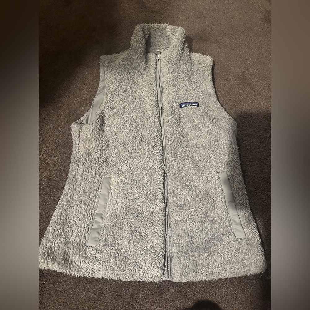 Patagonia Light Gray Sherpa Vest